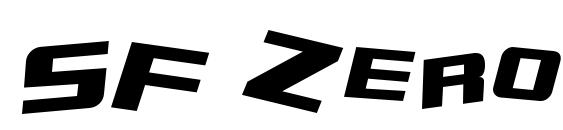 SF Zero Gravity Italic Font