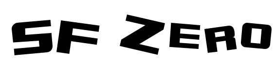 SF Zero Gravity Font