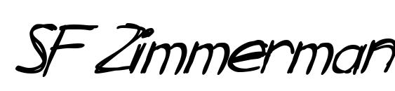 SF Zimmerman Italic Font