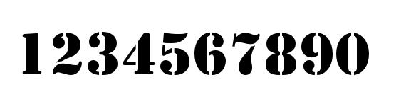 Shablonc Font, Number Fonts