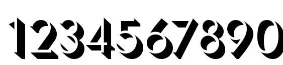 Shadow SSi Font, Number Fonts