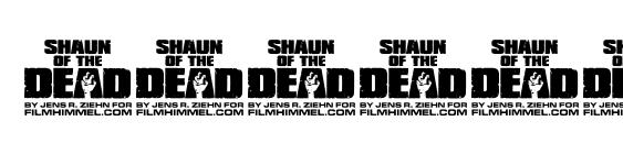 Шрифт Shaun of the Dead, Шрифты для цифр и чисел