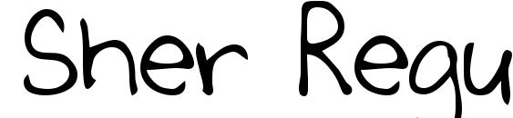 шрифт Sher Regular, бесплатный шрифт Sher Regular, предварительный просмотр шрифта Sher Regular