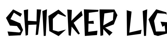 Shicker Light font, free Shicker Light font, preview Shicker Light font