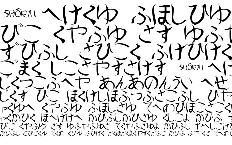 specimens Shorai Regular font, sample Shorai Regular font, an example of writing Shorai Regular font, review Shorai Regular font, preview Shorai Regular font, Shorai Regular font