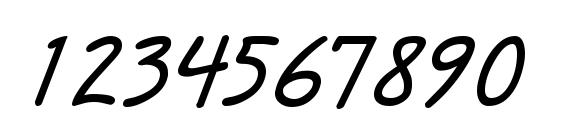 Short Hand Italic Font, Number Fonts