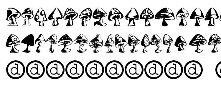 glyphs Shrooms font, сharacters Shrooms font, symbols Shrooms font, character map Shrooms font, preview Shrooms font, abc Shrooms font, Shrooms font
