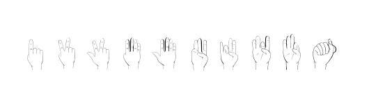 Sign Language Font, Number Fonts