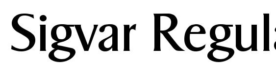 Sigvar Regular Font