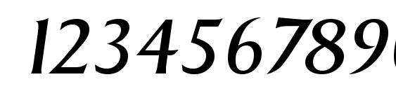 Sigvar Serial RegularItalic DB Font, Number Fonts