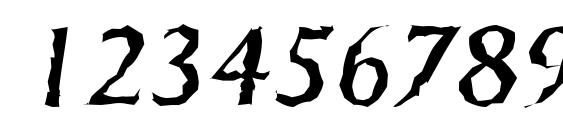 SigvarRandom Italic Font, Number Fonts