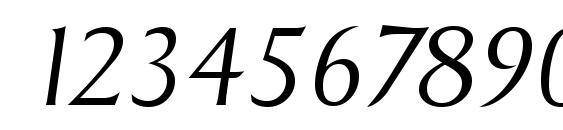 SigvarSerial Xlight Italic Font, Number Fonts
