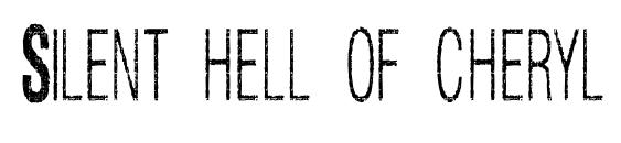 Silent hell of cheryl condensed Font