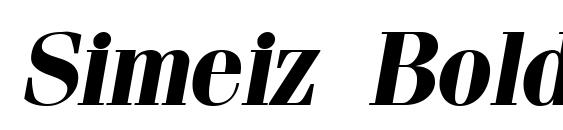 Simeiz Bold Italic Font