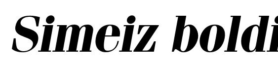 Simeiz bolditalic font, free Simeiz bolditalic font, preview Simeiz bolditalic font