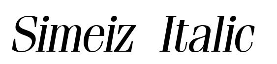 Simeiz Italic Font