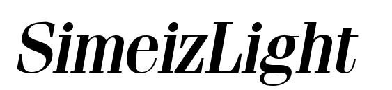 SimeizLight Bold Italic font, free SimeizLight Bold Italic font, preview SimeizLight Bold Italic font