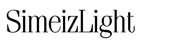 SimeizLight font, free SimeizLight font, preview SimeizLight font