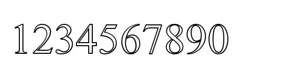 Simple Indust Outline Font, Number Fonts