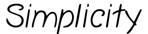 Simplicity font, free Simplicity font, preview Simplicity font