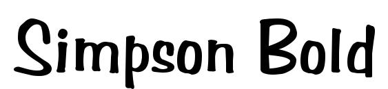 шрифт Simpson Bold, бесплатный шрифт Simpson Bold, предварительный просмотр шрифта Simpson Bold
