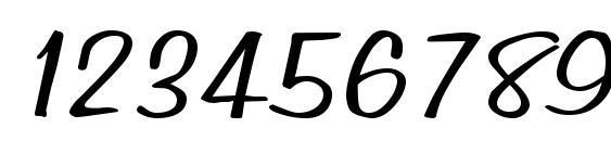 Simpson Italic Font, Number Fonts