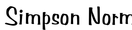 шрифт Simpson Normal, бесплатный шрифт Simpson Normal, предварительный просмотр шрифта Simpson Normal
