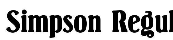 шрифт Simpson Regular, бесплатный шрифт Simpson Regular, предварительный просмотр шрифта Simpson Regular