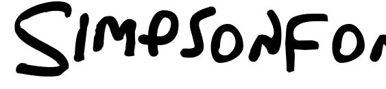 шрифт Simpsonfont, бесплатный шрифт Simpsonfont, предварительный просмотр шрифта Simpsonfont