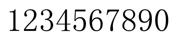 SimSun Font, Number Fonts