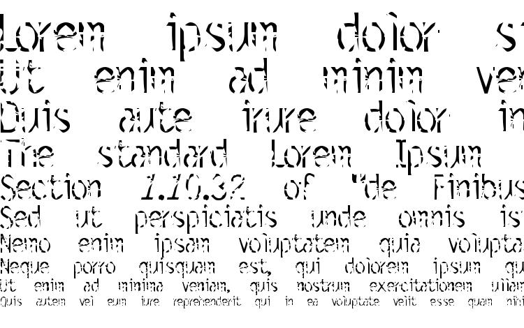 specimens Simulation font, sample Simulation font, an example of writing Simulation font, review Simulation font, preview Simulation font, Simulation font