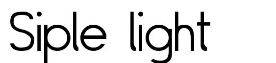 Siple light font, free Siple light font, preview Siple light font
