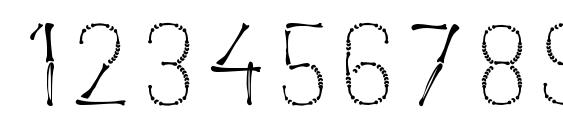 Skeletonalphabet Font, Number Fonts