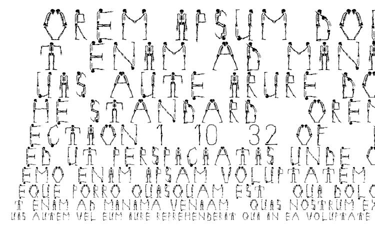 specimens Skeletonalphabet font, sample Skeletonalphabet font, an example of writing Skeletonalphabet font, review Skeletonalphabet font, preview Skeletonalphabet font, Skeletonalphabet font