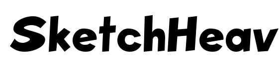шрифт SketchHeavy Regular, бесплатный шрифт SketchHeavy Regular, предварительный просмотр шрифта SketchHeavy Regular