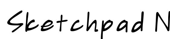 Sketchpad Note Font