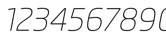 Skoda Pro Light Italic Font, Number Fonts