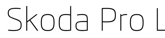 Skoda Pro Light font, free Skoda Pro Light font, preview Skoda Pro Light font