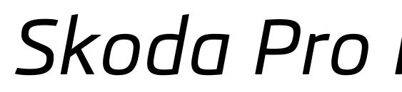 Шрифт Skoda Pro Medium Italic