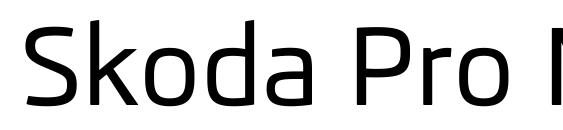 Skoda Pro Medium Font