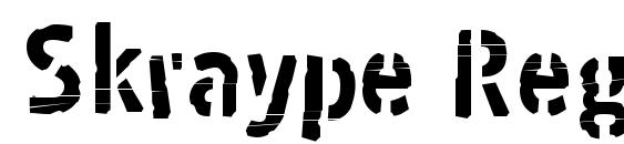 шрифт Skraype Regular, бесплатный шрифт Skraype Regular, предварительный просмотр шрифта Skraype Regular