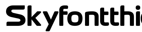 шрифт Skyfontthick, бесплатный шрифт Skyfontthick, предварительный просмотр шрифта Skyfontthick