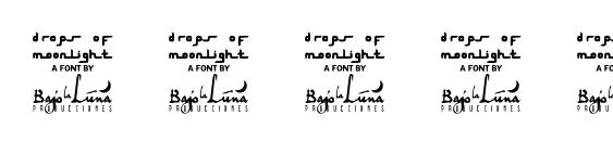 Sl drops of moonlight Font, Number Fonts