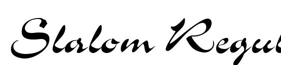 Slalom Regular font, free Slalom Regular font, preview Slalom Regular font