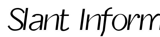 Slant Informal Font