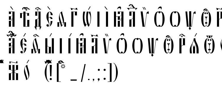 glyphs Slavjanic Ucs SpacedOut font, сharacters Slavjanic Ucs SpacedOut font, symbols Slavjanic Ucs SpacedOut font, character map Slavjanic Ucs SpacedOut font, preview Slavjanic Ucs SpacedOut font, abc Slavjanic Ucs SpacedOut font, Slavjanic Ucs SpacedOut font