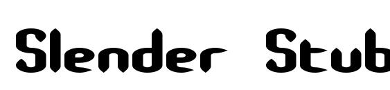 шрифт Slender Stubby BRK, бесплатный шрифт Slender Stubby BRK, предварительный просмотр шрифта Slender Stubby BRK
