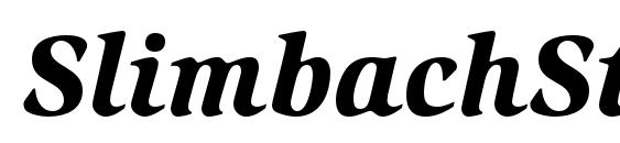 SlimbachStd BlackItalic Font, All Fonts