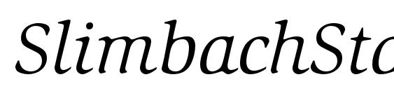 SlimbachStd BookItalic font, free SlimbachStd BookItalic font, preview SlimbachStd BookItalic font