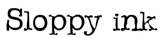 Sloppy ink font, free Sloppy ink font, preview Sloppy ink font